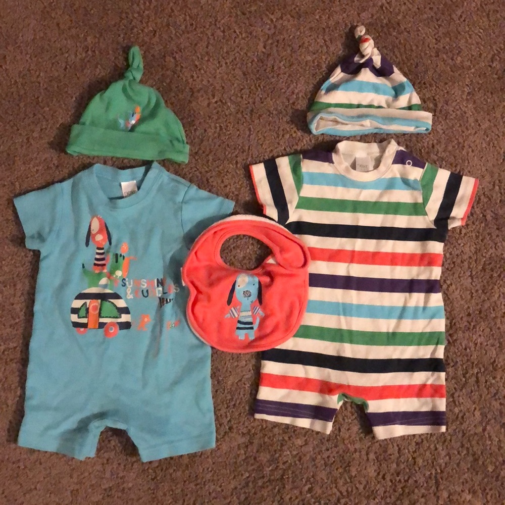 2 Next Brand Boys Rompers Sets - 0-3m